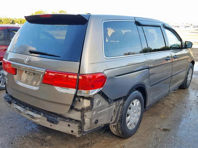 5FNRL3H22AB018069 - 2010 HONDA ODYSSEY LX BROWN photo 4