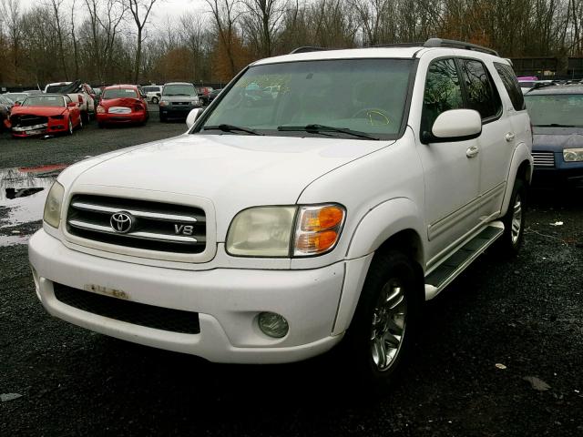 5TDBT48A93S184926 - 2003 TOYOTA SEQUOIA LI WHITE photo 2