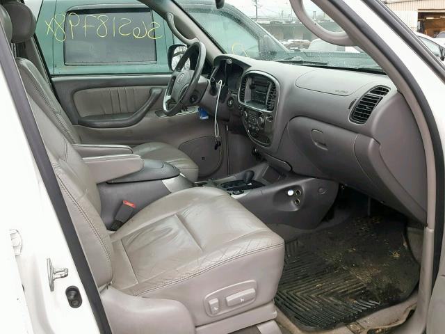 5TDBT48A93S184926 - 2003 TOYOTA SEQUOIA LI WHITE photo 5