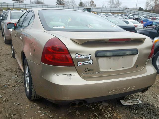2G2WP522841252109 - 2004 PONTIAC GRAND PRIX BEIGE photo 3