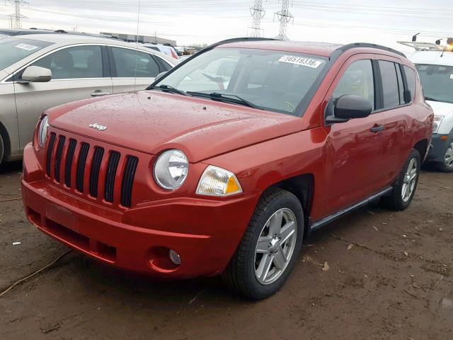 1J8FT47W17D112224 - 2007 JEEP COMPASS RED photo 2