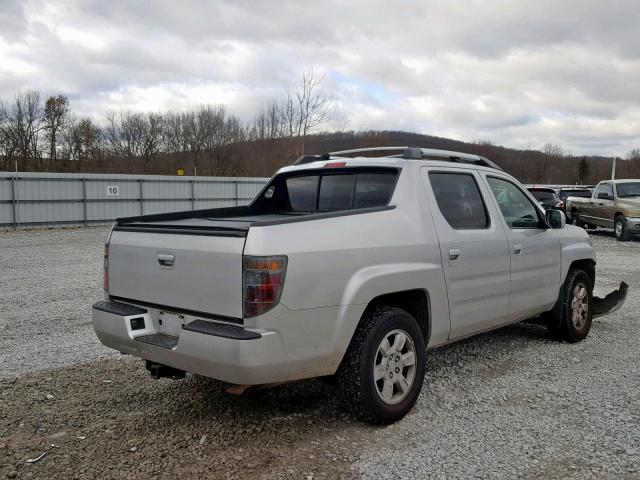 2HJYK16546H523690 - 2006 HONDA RIDGELINE SILVER photo 4