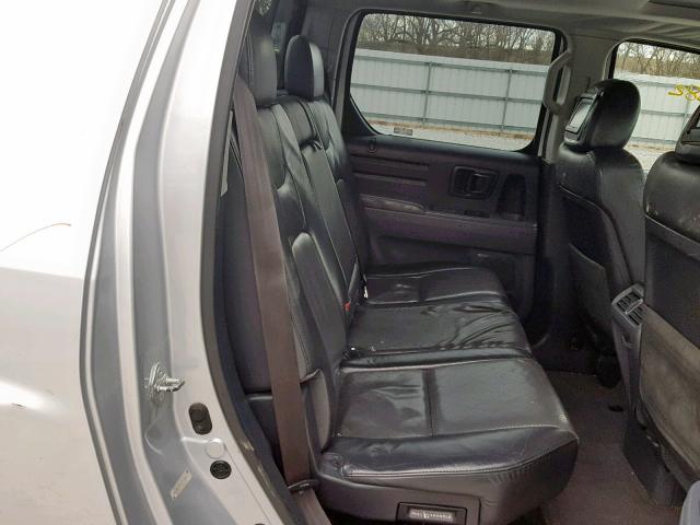 2HJYK16546H523690 - 2006 HONDA RIDGELINE SILVER photo 6