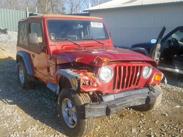 1J4FA49S4YP765826 - 2000 JEEP WRANGLER / RED photo 1