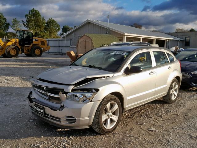 1B3CB4HA1AD635087 - 2010 DODGE CALIBER SX SILVER photo 2