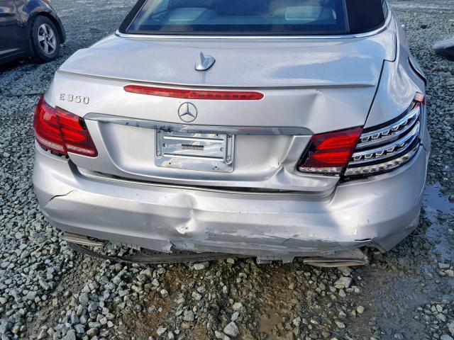 WDDKK5KF6EF263590 - 2014 MERCEDES-BENZ E 350 SILVER photo 9