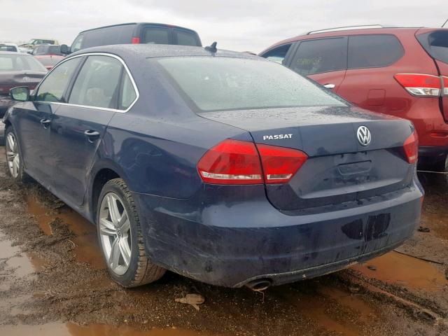 1VWBT7A31EC044951 - 2014 VOLKSWAGEN PASSAT SE BLUE photo 3