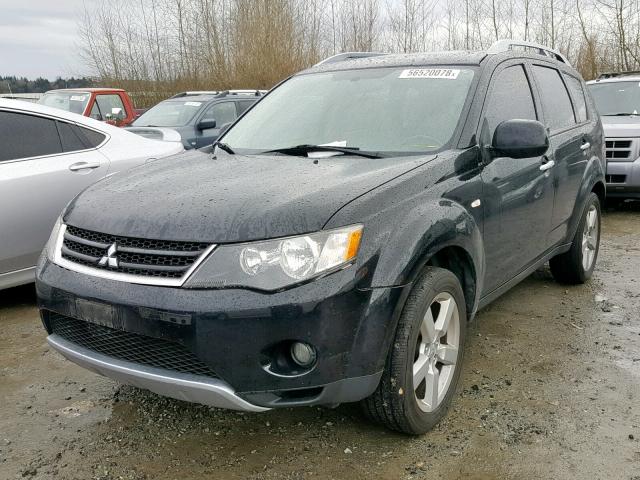 JA4MS41X07U003086 - 2007 MITSUBISHI OUTLANDER BLACK photo 2