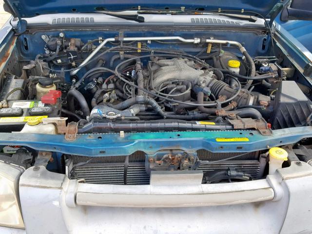 1N6ED27T31C300540 - 2001 NISSAN FRONTIER C BLUE photo 7