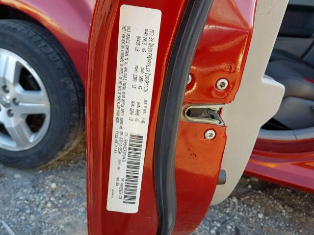 1B3HB48C97D104476 - 2007 DODGE CALIBER SX RED photo 10