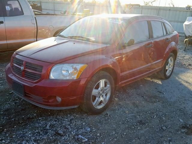 1B3HB48C97D104476 - 2007 DODGE CALIBER SX RED photo 2