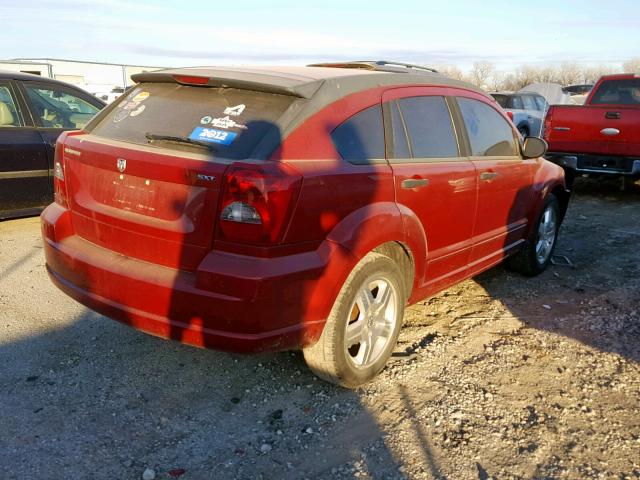 1B3HB48C97D104476 - 2007 DODGE CALIBER SX RED photo 4