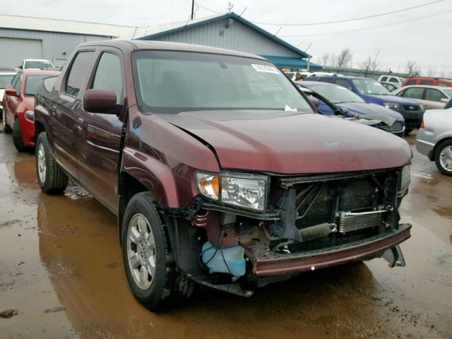 2HJYK16507H528967 - 2007 HONDA RIDGELINE MAROON photo 1