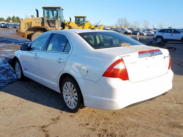 3FADP0L3XCR281494 - 2012 FORD FUSION HYB WHITE photo 3