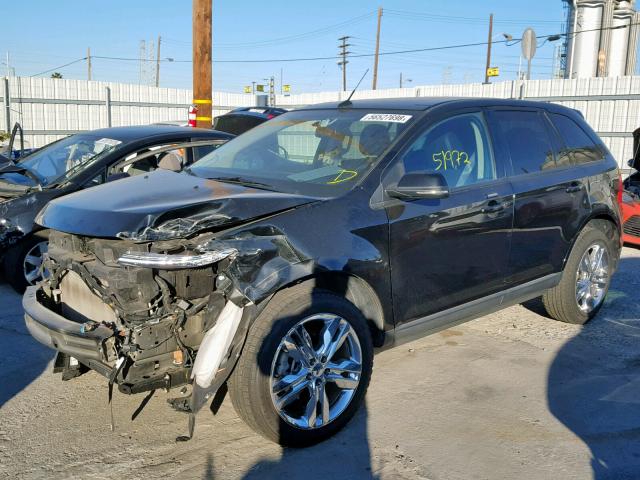 2FMDK3JC7EBA65547 - 2014 FORD EDGE SEL BLACK photo 2