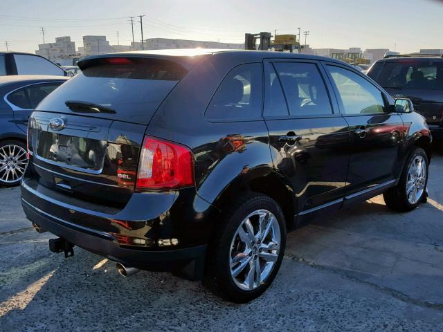 2FMDK3JC7EBA65547 - 2014 FORD EDGE SEL BLACK photo 4