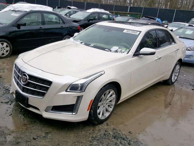 1G6AX5SX9E0153686 - 2014 CADILLAC CTS LUXURY WHITE photo 2