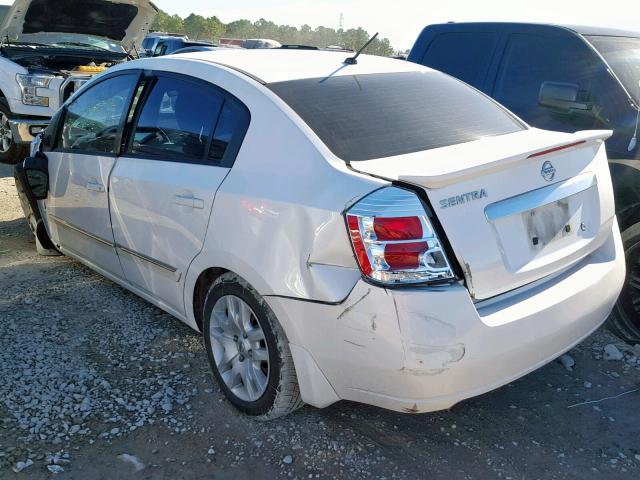 3N1AB6AP3CL757191 - 2012 NISSAN SENTRA 2.0 WHITE photo 3