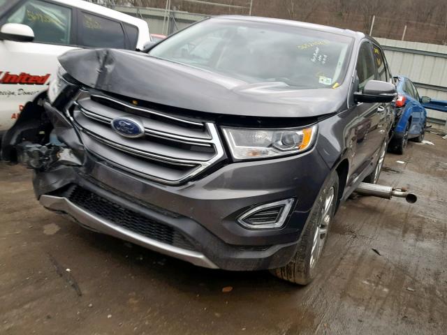 2FMPK4K91HBB91591 - 2017 FORD EDGE TITAN GRAY photo 2