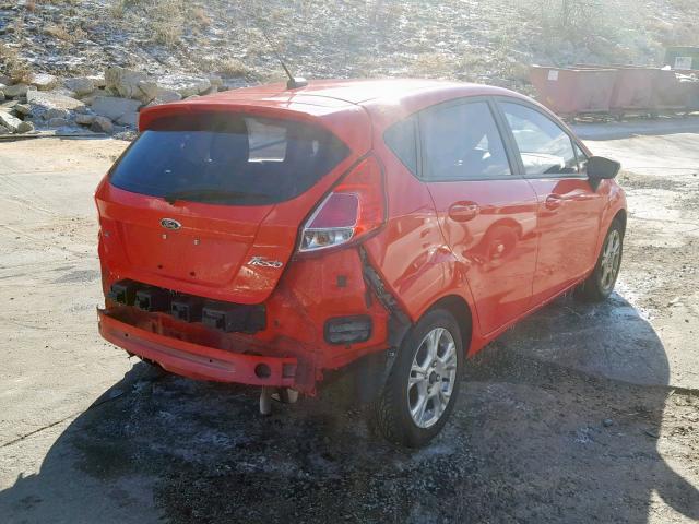 3FADP4EJ2EM216531 - 2014 FORD FIESTA SE RED photo 4