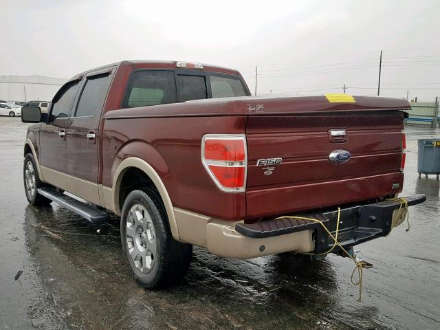 1FTFW1CV4AFA32423 - 2010 FORD F150 SUPER RED photo 3