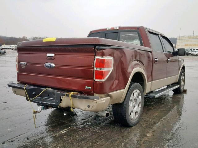 1FTFW1CV4AFA32423 - 2010 FORD F150 SUPER RED photo 4