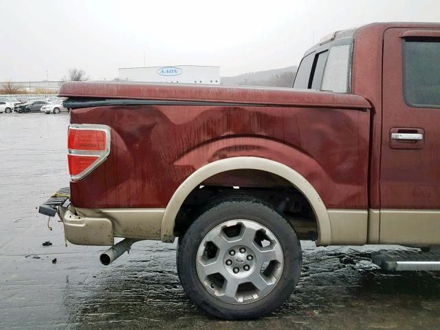 1FTFW1CV4AFA32423 - 2010 FORD F150 SUPER RED photo 9