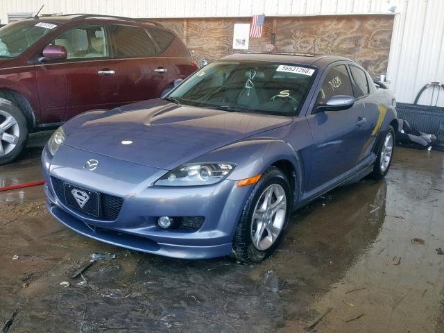 JM1FE173380214204 - 2008 MAZDA RX8 GRAY photo 2