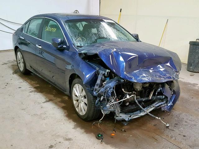 1HGCR2F80DA184384 - 2013 HONDA ACCORD EXL BLUE photo 1