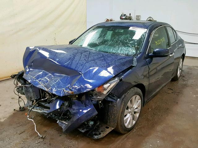 1HGCR2F80DA184384 - 2013 HONDA ACCORD EXL BLUE photo 2