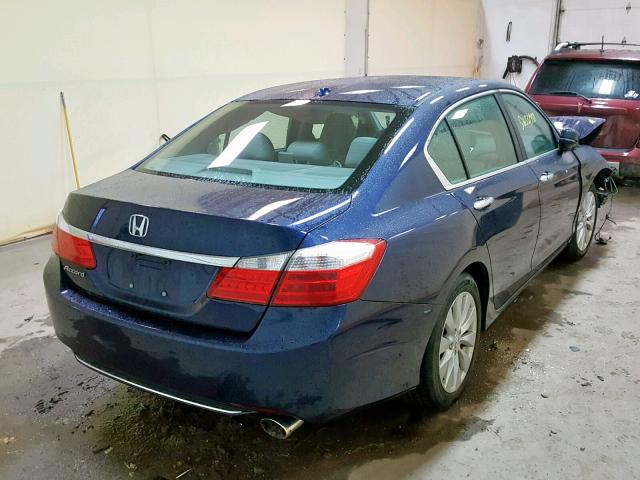 1HGCR2F80DA184384 - 2013 HONDA ACCORD EXL BLUE photo 4