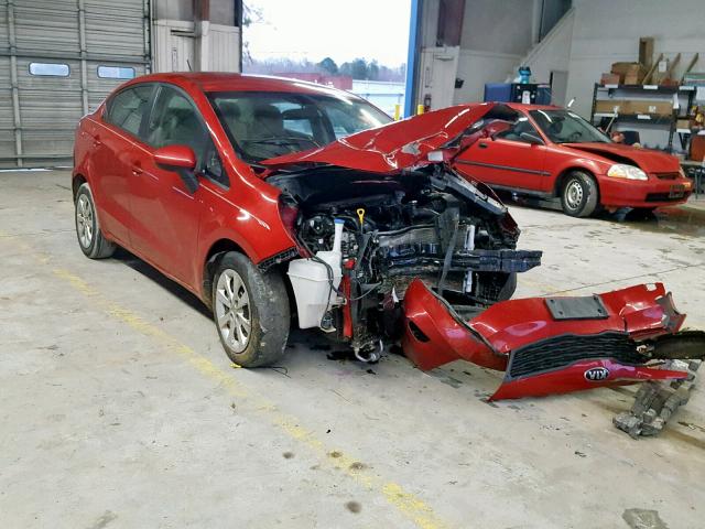 KNADM4A30E6356858 - 2014 KIA RIO LX RED photo 1