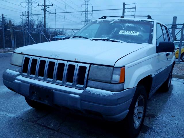 1J4GZ58S2VC511846 - 1997 JEEP GRAND CHER WHITE photo 2