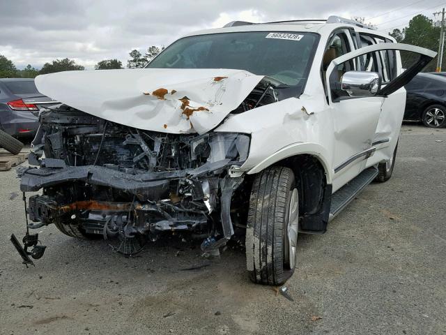 5N1BA0ND2EN611168 - 2014 NISSAN ARMADA SV WHITE photo 2