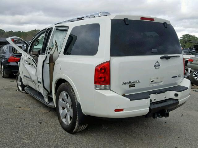 5N1BA0ND2EN611168 - 2014 NISSAN ARMADA SV WHITE photo 3