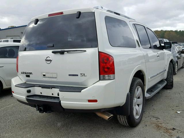 5N1BA0ND2EN611168 - 2014 NISSAN ARMADA SV WHITE photo 4