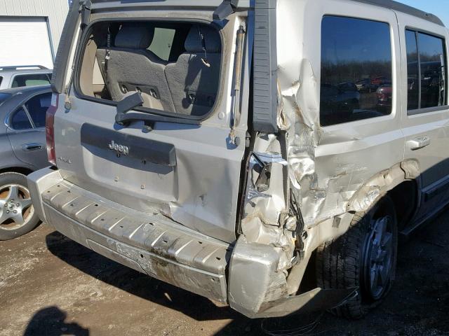 1J8HG48K47C612179 - 2007 JEEP COMMANDER SILVER photo 10