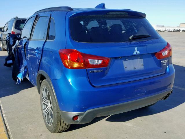 JA4AP4AW0HZ019286 - 2017 MITSUBISHI OUTLANDER BLUE photo 3