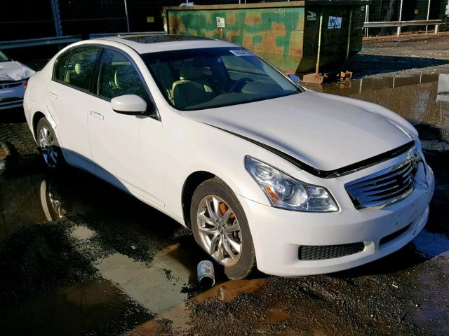 JNKCV61F29M360718 - 2009 INFINITI G37 WHITE photo 1