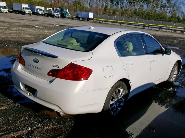 JNKCV61F29M360718 - 2009 INFINITI G37 WHITE photo 4