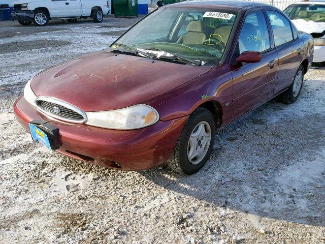 1FAFP6633XK223597 - 1999 FORD CONTOUR SE PURPLE photo 2