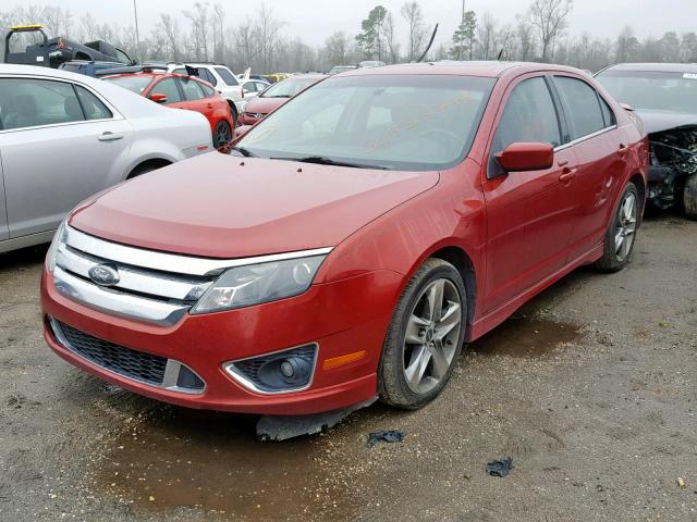 3FAHP0KC3AR144638 - 2010 FORD FUSION SPO RED photo 2