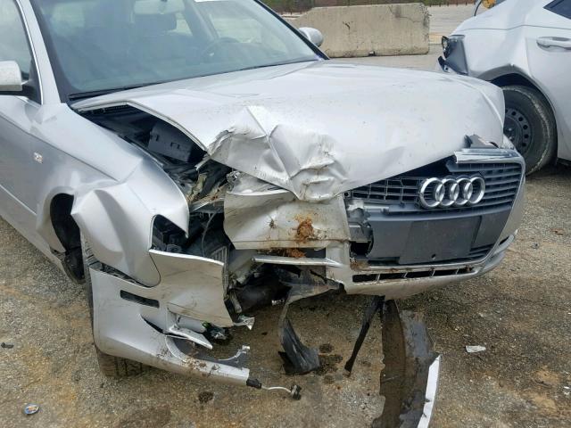 WAUDF78E56A121583 - 2006 AUDI A4 2.0T QU SILVER photo 9