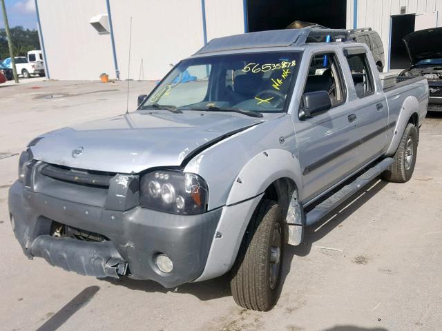 1N6ED29X12C319119 - 2002 NISSAN FRONTIER C GRAY photo 2