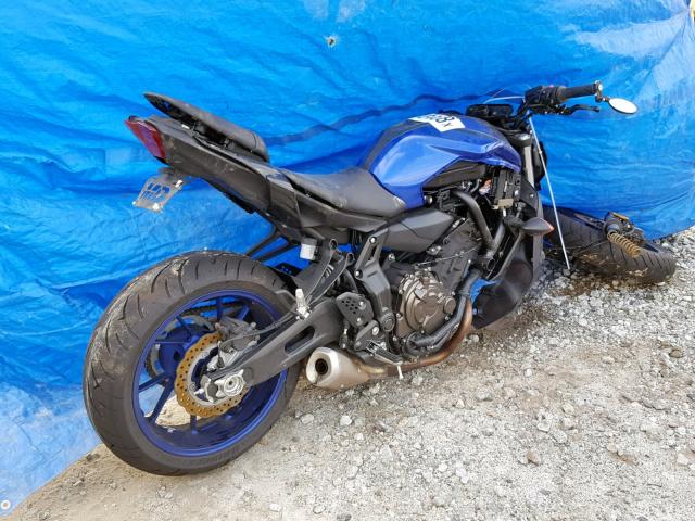 JYARM27E7JA002506 - 2018 YAMAHA MT07 BLUE photo 4