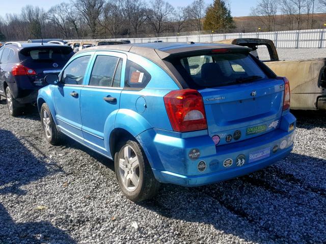 1B3HB48B98D559899 - 2008 DODGE CALIBER SX BLUE photo 3