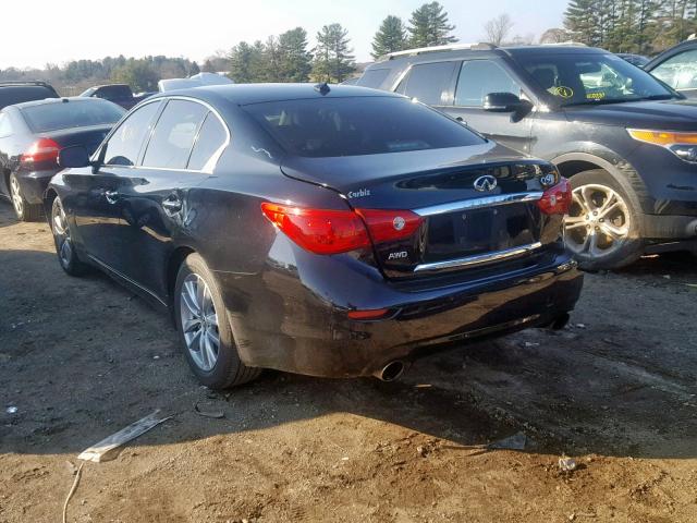 JN1BV7AR7EM690266 - 2014 INFINITI Q50 BASE BLACK photo 3