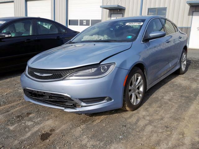 1C3CCCAB9FN708236 - 2015 CHRYSLER 200 LIMITE BLUE photo 2