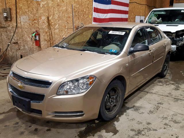 1G1ZG57B884221916 - 2008 CHEVROLET MALIBU LS ოქროსფერი ფოტო 2