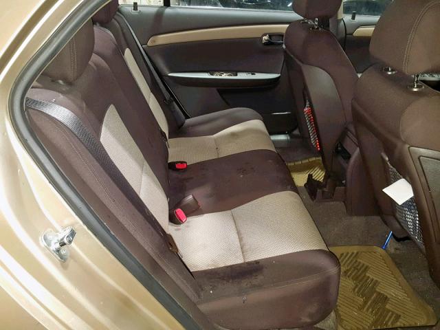 1G1ZG57B884221916 - 2008 CHEVROLET MALIBU LS ოქროსფერი ფოტო 6